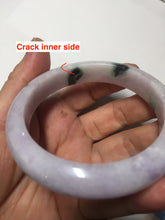 Load image into Gallery viewer, SOld! pleae don&#39;t order. Thanks. 55mm certified 100% natural type A sunny green/purple jadeite jade bangle BN86-8721
