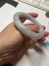 Load image into Gallery viewer, 58.7mm Certified Type A 100% Natural icy watery green/purple chubby Jadeite Jade bangle BP222-9540
