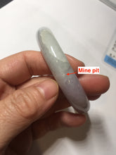 Load image into Gallery viewer, 58.7mm certified Type A 100% Natural icy watery green/purple Jadeite Jade bangle AU17-0866
