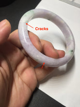 Load image into Gallery viewer, 61.4mm certified 100% natural type A sunny green/purple jadeite jade bangle BN87-8718
