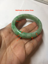 Load image into Gallery viewer, 50mm Certified Type A 100% Natural sunny green gray Oval shape Jadeite Jade bangle BG235-9903
