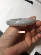 Load image into Gallery viewer, 57.6mm Certified Type A 100% Natural icy watery white purple black brown Jadeite Jade bangle BM21-7700
