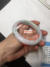 Load image into Gallery viewer, 59.5mm certified Type A 100% Natural light green sunny green red light purple Jadeite Jade bangle BF146-8461
