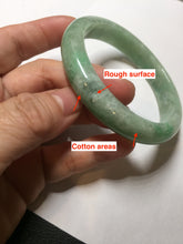 Load image into Gallery viewer, 58.4mm Certified Type A 100% Natural sunny green gray Jadeite Jade bangle PA119-9890
