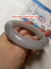 Load image into Gallery viewer, 53.8mm certified 100% natural Type A icy water light green/pule/brown/gray(FU LU SHOU) jadeite jade bangle BP159-5038
