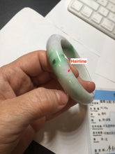 Load image into Gallery viewer, 卖了  57mm certified Type A 100% Natural sunny green/purple/white(白底青) Jadeite Jade bangle BF138-4073
