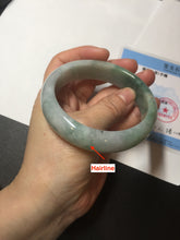 Load image into Gallery viewer, 60.3mm certified type A 100% Natural green/red chubby Jadeite Jade bangle B117-9131
