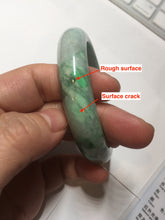 Load image into Gallery viewer, 55.7mm certified type A 100% Natural sunny green Jadeite Jade bangle B114-8228
