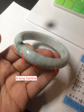 Load image into Gallery viewer, 58.1mm 100% natural type A certified light green/purple jadeite jade bangle Y139-0723
