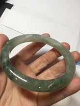 Load image into Gallery viewer, 58mm Certified Type A 100% Natural icy watery light green/dark green/black Jadeite bangle PD110-8526
