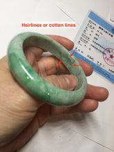 Load image into Gallery viewer, 56.2mm certified Type A 100% Natural sunny green/white/red Jadeite Jade bangle BS35-4433
