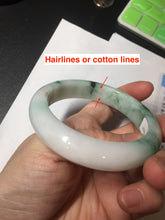 Load image into Gallery viewer, 56.7mm certified 100% natural type A sunny green/white jadeite jade bangle BK71-5217
