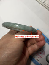 Load image into Gallery viewer, 54mm Certified Type A 100% Natural  light green round cut Jadeite Jade bangle Y161-2850
