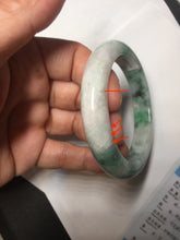 Load image into Gallery viewer, 53.7mm Certified 100% natural Type A sunny green purple jadeite jade bangle BQ35-4145
