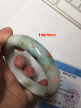 Load image into Gallery viewer, 57mm certified 100% natural type A sunny green/purple/yellow jadeite jade bangle BN101-7704
