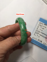 Load image into Gallery viewer, 49mm certified 100% natural Type A sunny green jadeite jade bangle BS85-9901
