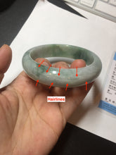 Load image into Gallery viewer, 60.3mm certified type A 100% Natural green/red chubby Jadeite Jade bangle B117-9131
