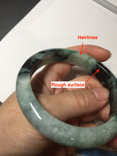 Load image into Gallery viewer, 58.9mm Certified Type A 100% Natural suny green dark green Jadeite Jade bangle BP32-8237
