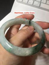 Load image into Gallery viewer, 57mm 100% natural Type A sunny green white purple jadeite jade bangle BN5-8234
