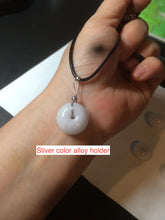 Load image into Gallery viewer, Type A 100% Natural white/light purple drum shape Jadeite Jade bead/pendant BF95
