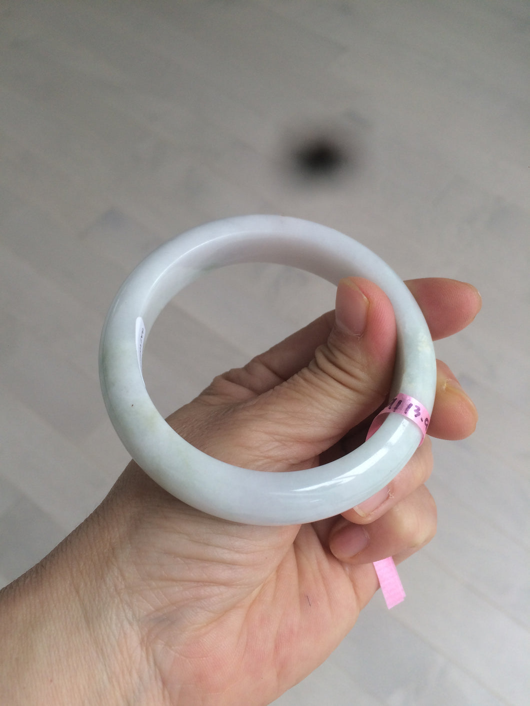 56.9mm 100% natural Type A light green purple white jadeite jade bangle Y116-9294