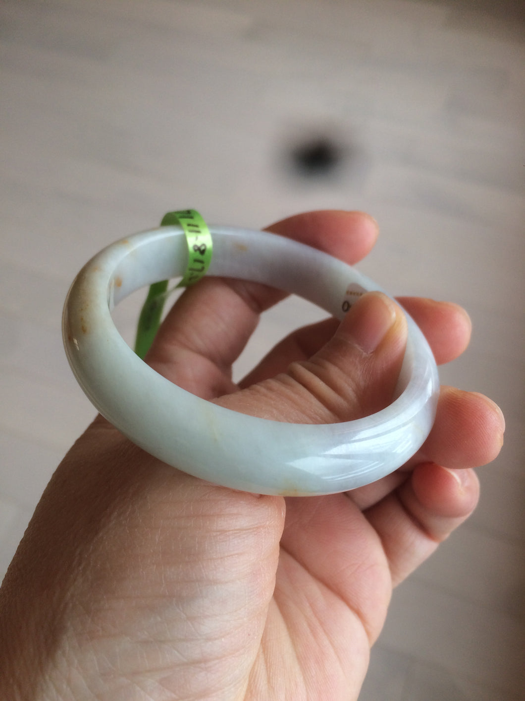 53.7mm certificated Type A 100% Natural light blue/green/yellow/purple Jadeite Jade bangle AK34-7263