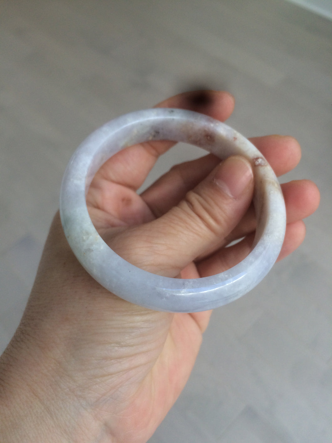 54mm 100% natural type A certified light green/purple/red jadeite jade bangle AM2-1588