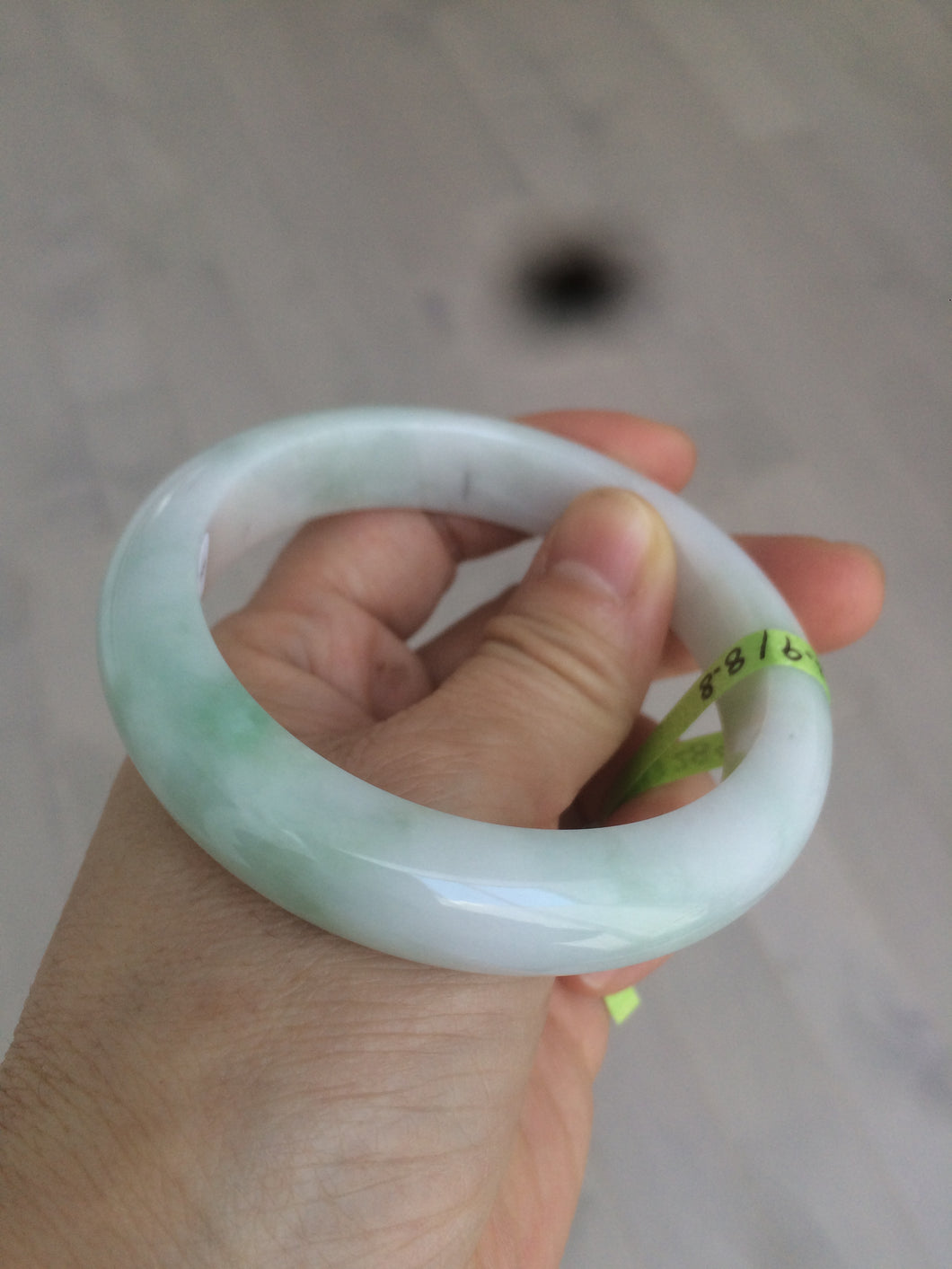 57mm certified 100% natural green/white/yellow jadeite jade bangle R64-9289