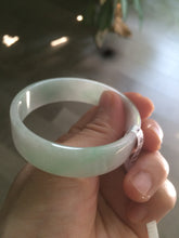 Load image into Gallery viewer, 51mm certified Type A 100% Natural light green purple square Jadeite Jade bangle H153-8059
