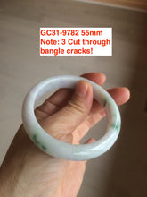 Load image into Gallery viewer, 55mm Certified type A 100% Natural green/white/purple Jadeite bangle GC31-9782 Add on product

