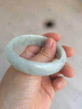 Load image into Gallery viewer, 51.5mm certified type A100% Natural light green white oval Jadeite Jade bangle AQ6-9925
