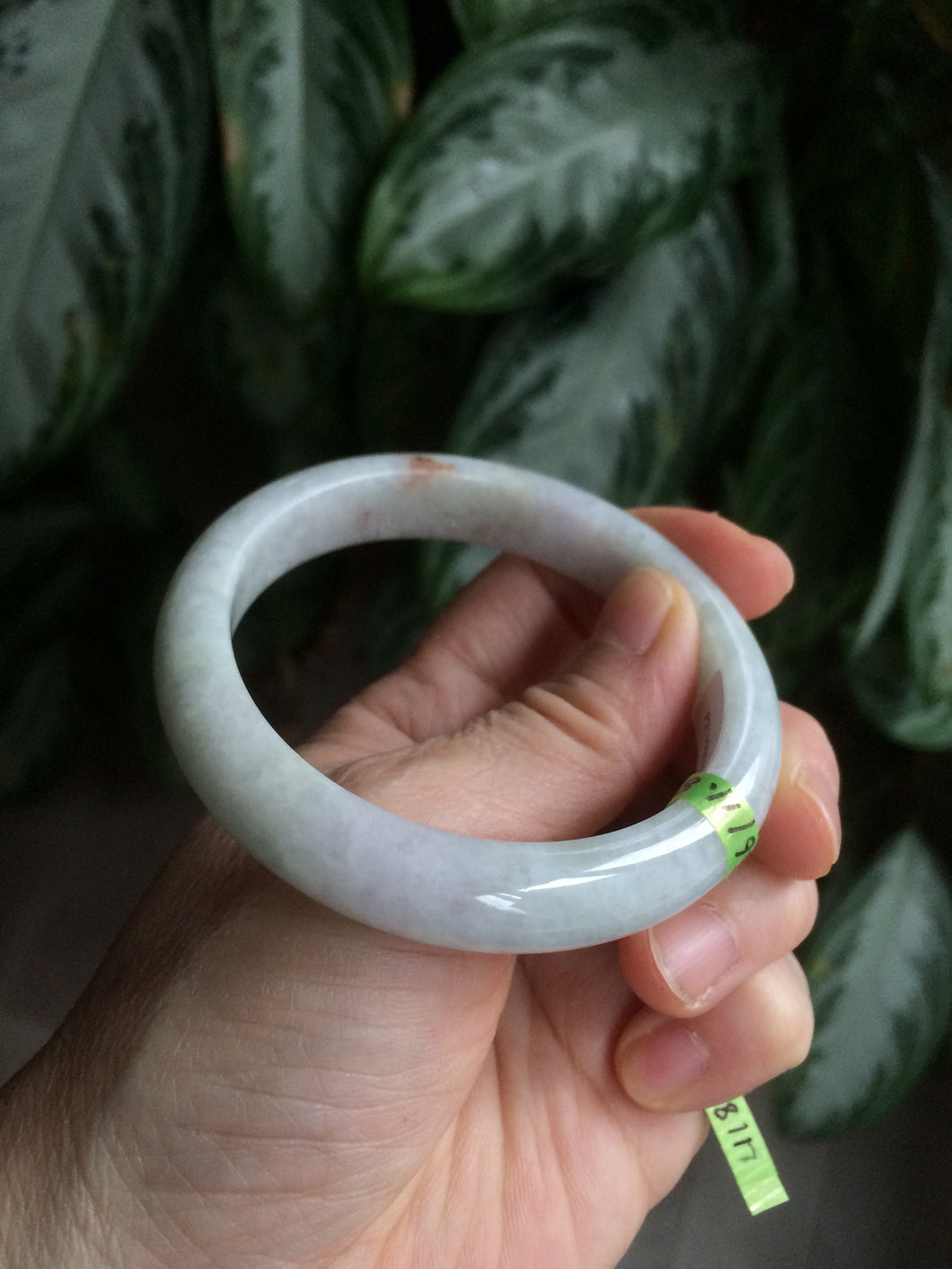 56mm Certified Type A 100% Natural green/purple/red (福禄寿) Jadeite Jade bangle L118-2743