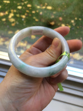 Load image into Gallery viewer, 57.5mm Certified Type A 100% Natural white/green/yellow Jadeite Jade bangle E54-0272
