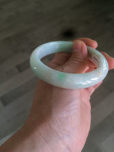 Load image into Gallery viewer, 54.7mm 100% natural Type A sunny green/brown/white jadeite jade bangle AF72-3316
