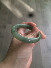 Load image into Gallery viewer, 52.5mm Certified Type A 100% Natural oily dark green/gary oval Jadeite Jade oval bangle etsyAT10-1498
