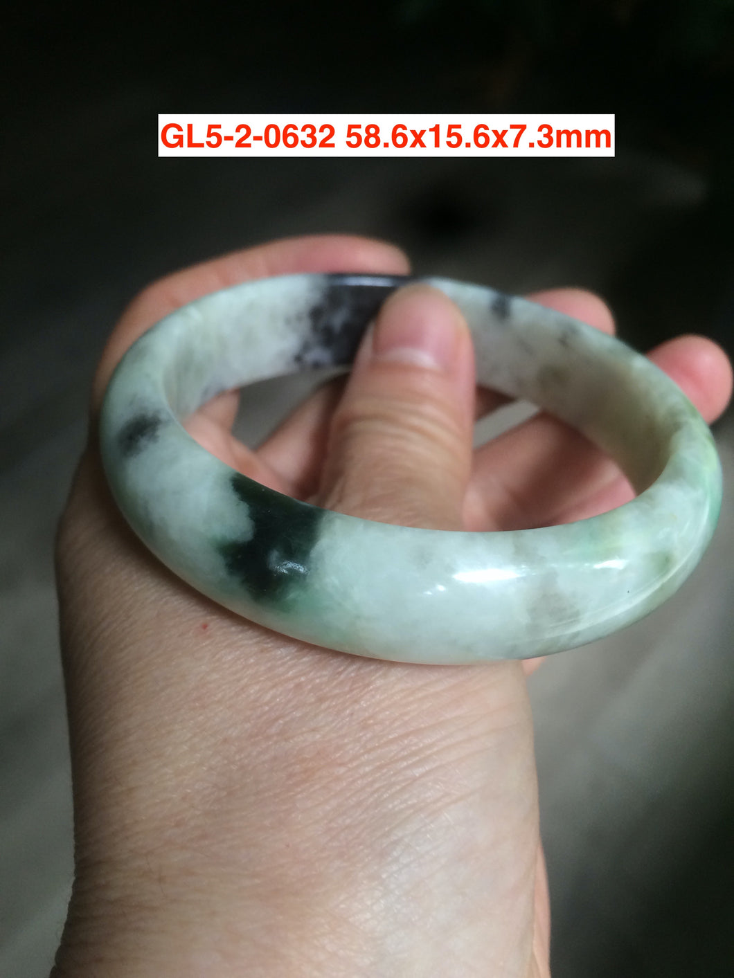 Sale! Certified type A 100% 54-61mm Natural green/white/purple/black spring garden Jadeite bangle group GL5