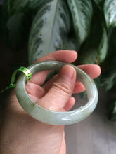 Load image into Gallery viewer, 50.5mm Certified Type A 100% Natural dark green oval Jadeite Jade bangle AE29-3075
