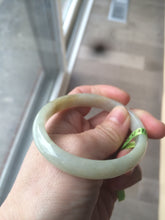 Load image into Gallery viewer, 54.7mm Certificated Type A 100% Natural yellow oval  jadeite jade bangle AC37-8526
