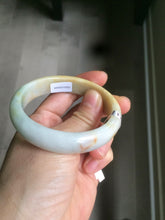 Load image into Gallery viewer, 51mm Certified Type A 100% Natural green/yellow/red Jadeite Jade oval bangle B85-2494
