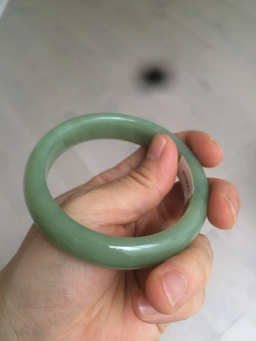 55.5mm certified 100% Natural green/yellow nephrite Hetian Jade bangle HE17-8450