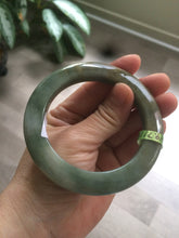 Load image into Gallery viewer, Sold! please don&#39;t order. Thanks 56mm  certified 100% natural Type A dark green/gray/brown  jadeite jade bangle Y84-7333
