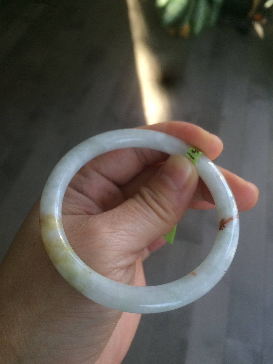 53.5mm certificated Type A 100% Natural white/green/yellow/red round cut Jadeite Jade bangle AC34-5248