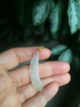 Load image into Gallery viewer, 100% Natural type A light green/white jadeite Jade feather pendant AB Add on item, not sale individually.
