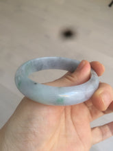 Load image into Gallery viewer, 57.4mm certified Type A 100% Natural light green/purple/gray Jadeite Jade bangle AM39-0734
