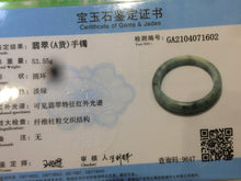 Load image into Gallery viewer, 56.5mm certificated Type A 100% Natural white/green/blue Jadeite Jade bangle Q86-1602
