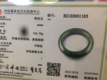 Load image into Gallery viewer, 55.8mm certified 100% Natural green/gray/black chubby Hetian nephrite Jade bangle AD44-1183 卖了
