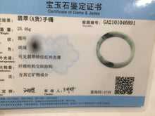 Load image into Gallery viewer, 52.5mm certified Type A 100% Natural green thin Jadeite Jade bangle AE17-6891
