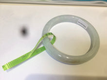 Load image into Gallery viewer, 55.5mm Certified 100% Natural type A light green/white Jadeite Jade bangle AD50-9839
