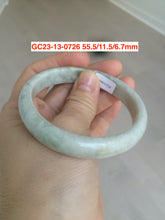 Load image into Gallery viewer, 54-60mm certified Type A 100% Natural light green Jadeite Jade bangle GC20/23 (add on item)
