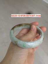 Load image into Gallery viewer, 54-60mm certified Type A 100% Natural light green Jadeite Jade bangle GC20/23 (add on item)
